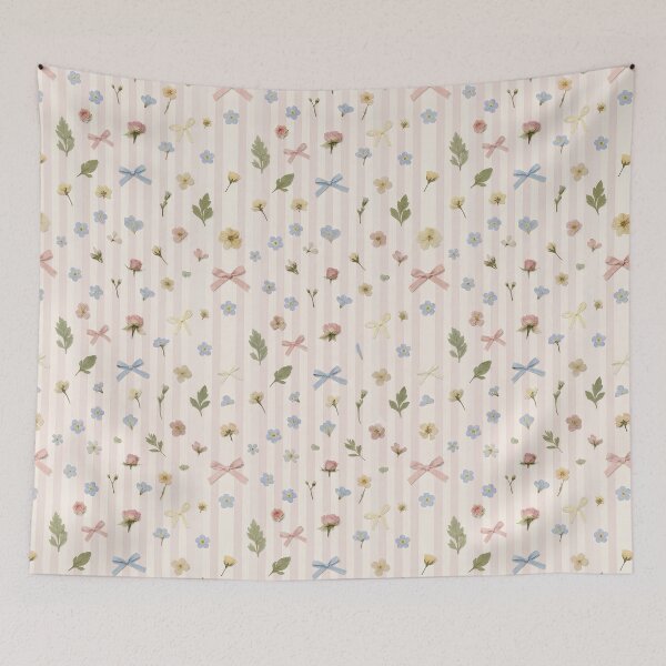 Item preview, Pressed Flowers and Bows Pattern designed and sold by ITCHAWAWAA.