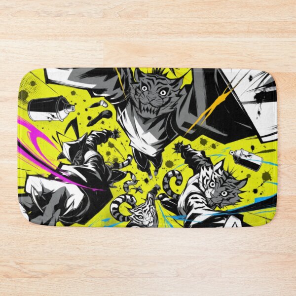 Item preview, Graffiti Cats in Neon Flight (V4) designed and sold by SabaMirzique.