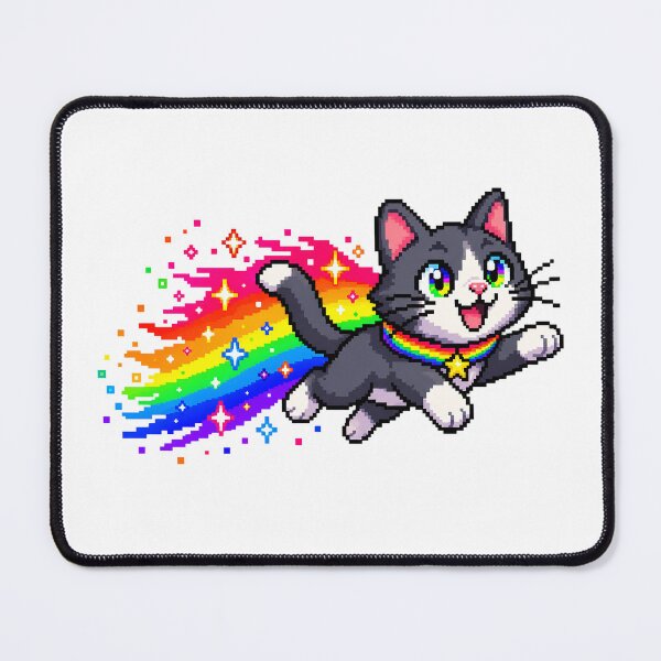 Item preview, Rainbow Cat Pride T-Shirt – Cute Gay Cat Rainbow LGBTQ Pride Kitty Retro Pixel Art designed and sold by cozydrops.