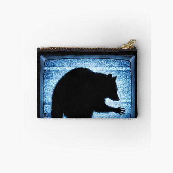 Item preview, Jimothy Silhouetted in the Static of an Old Tv Screen Reaching Out Funny Raccoon Tee designed and sold by Senpaiwaves.