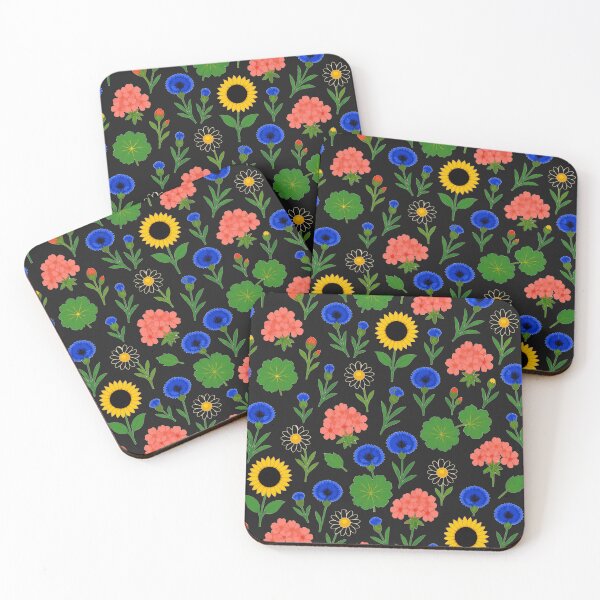 Item preview, French Countryside Sunflower & Cornflower Pattern - Vibrant Summer Garden Illustration - Aesthetic Floral Decor designed and sold by BelievingCreate.