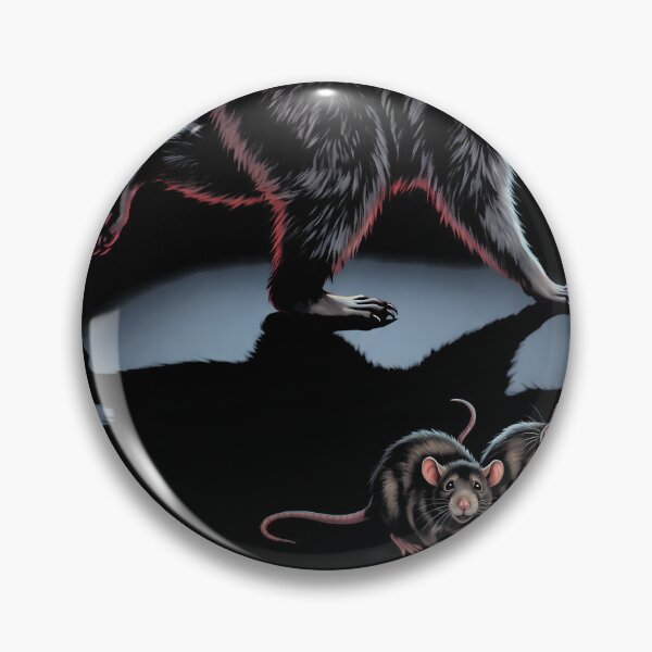 Item preview, Jimothy A Giant Shadow of him Falling Over two Terrified Rats Funny Raccoon Tee designed and sold by Senpaiwaves.