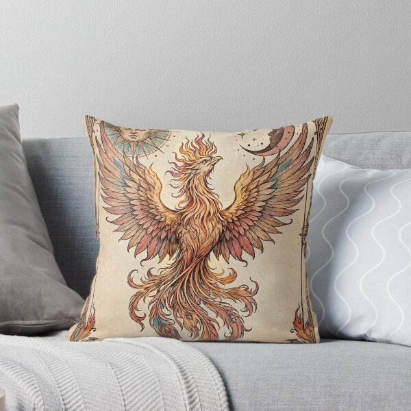 Item preview, The Phoenix Tarot Card - XIII Rebirth Vintage Occult Art Nouveau - The Eternal Flame designed and sold by ExpressoJungle.