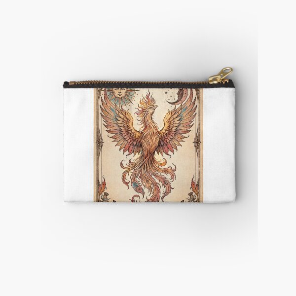 Item preview, The Phoenix Tarot Card - XIII Rebirth Vintage Occult Art Nouveau - The Eternal Flame designed and sold by ExpressoJungle.