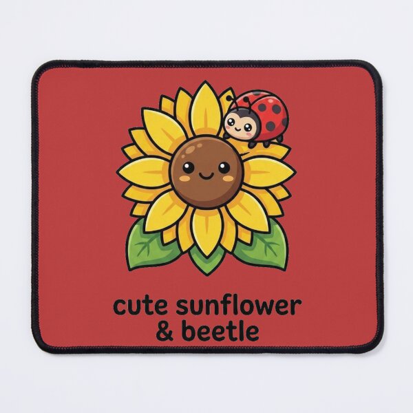 Item preview, Cute Sunflower and Ladybug Sticker | Kawaii Flower & Beetle Design | Nature Lover Gift designed and sold by morning sun.