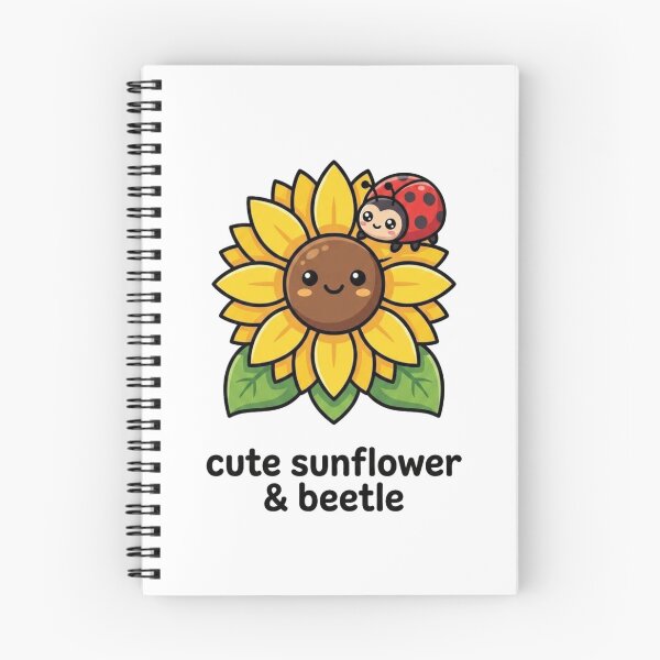 Item preview, Cute Sunflower and Ladybug Sticker | Kawaii Flower & Beetle Design | Nature Lover Gift designed and sold by morning sun.