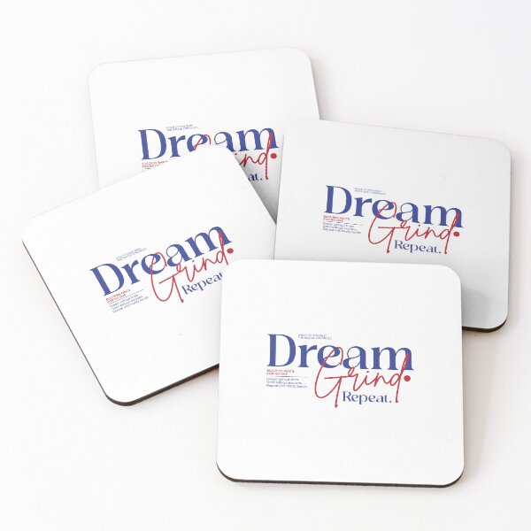 Item preview, Dream Grind Repeat — Hustle Motivational Typography designed and sold by FitNow.