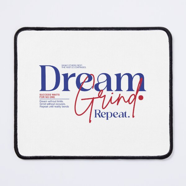 Item preview, Dream Grind Repeat — Hustle Motivational Typography designed and sold by FitNow.