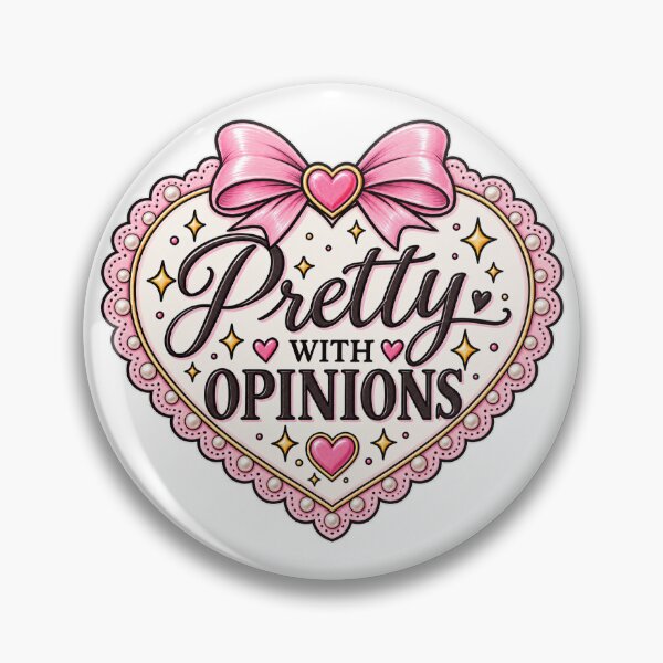 Item preview, Pretty With Opinions – Cute Opinionated Woman Sticker for Women designed and sold by Northmoth Studio.