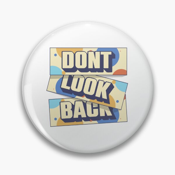 Item preview, Don’t Look Back — Retro 3D Block Typography designed and sold by FitNow.