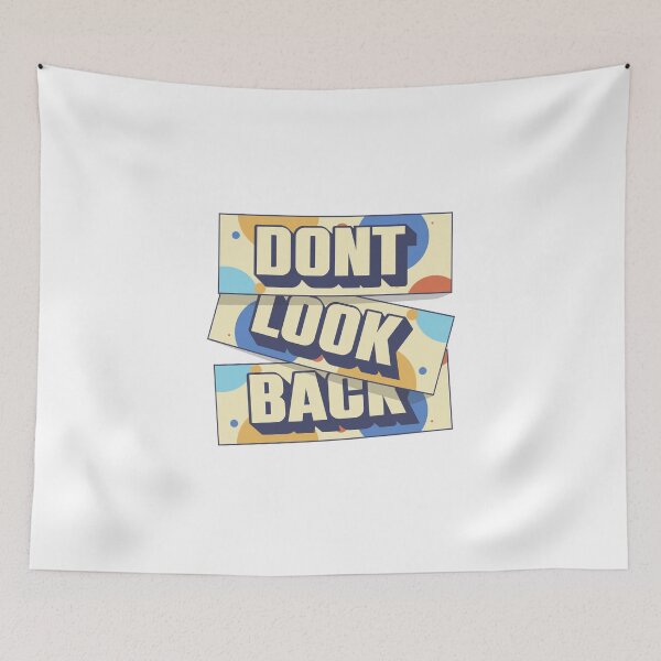 Item preview, Don’t Look Back — Retro 3D Block Typography designed and sold by FitNow.