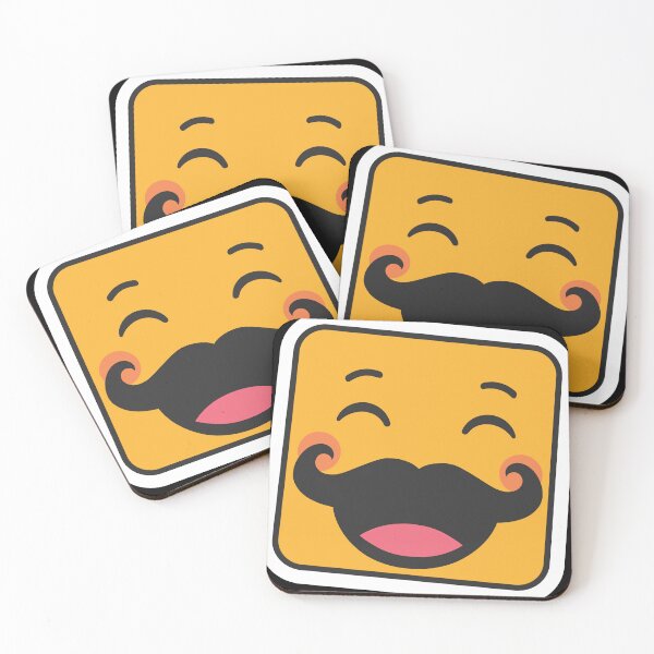 Item preview, Joyful Mustache Character designed and sold by ImStickerHappy.