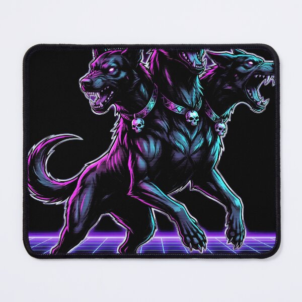 Item preview, Cerberus Hades Synthwave Gamer Graphic Tee designed and sold by Senpaiwaves.