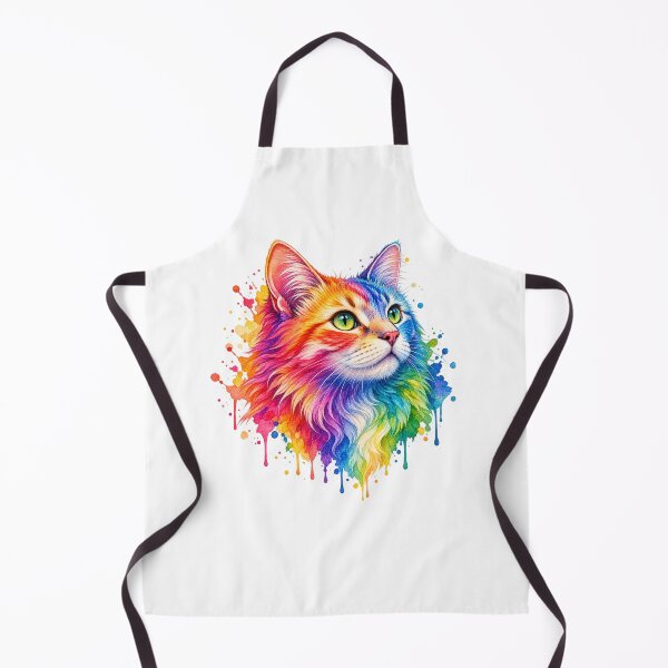 Item preview, Rainbow Splash Cat T-Shirt | Colorful Watercolor Kitty Graphic | Artistic Cat Lover Tee | Vibrant Paint Drip Design | Cute Pet Gift designed and sold by cozydrops.
