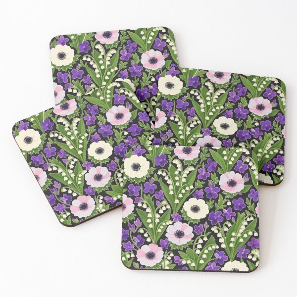 Item preview, Romantic French Garden Lily of the Valley & Anemone Pattern - Elegant Spring Illustration - Luxury Boutique Decor designed and sold by BelievingCreate.