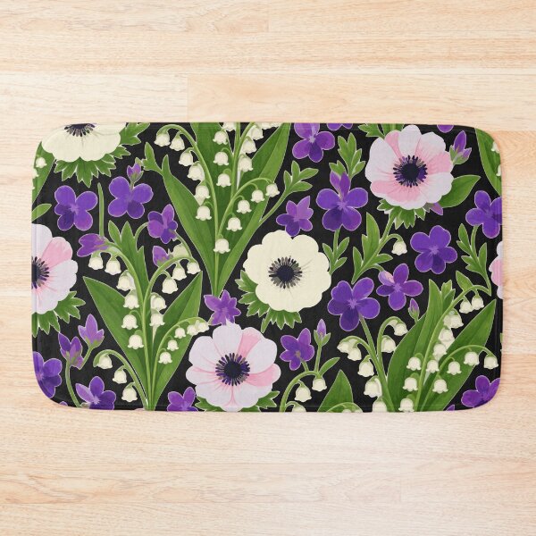 Item preview, Romantic French Garden Lily of the Valley & Anemone Pattern - Elegant Spring Illustration - Luxury Boutique Decor designed and sold by BelievingCreate.
