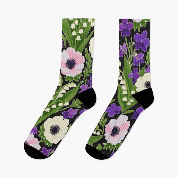 Item preview, Romantic French Garden Lily of the Valley & Anemone Pattern - Elegant Spring Illustration - Luxury Boutique Decor designed and sold by BelievingCreate.