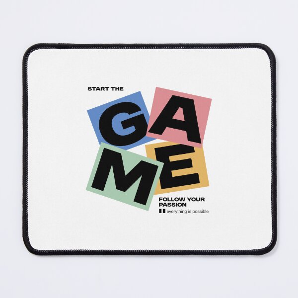 Item preview, Start The Game — Modern Collage Block Typography designed and sold by FitNow.