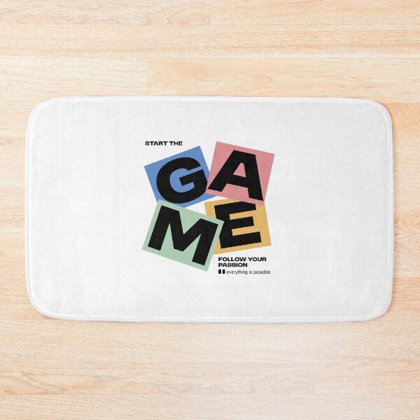 Item preview, Start The Game — Modern Collage Block Typography designed and sold by FitNow.
