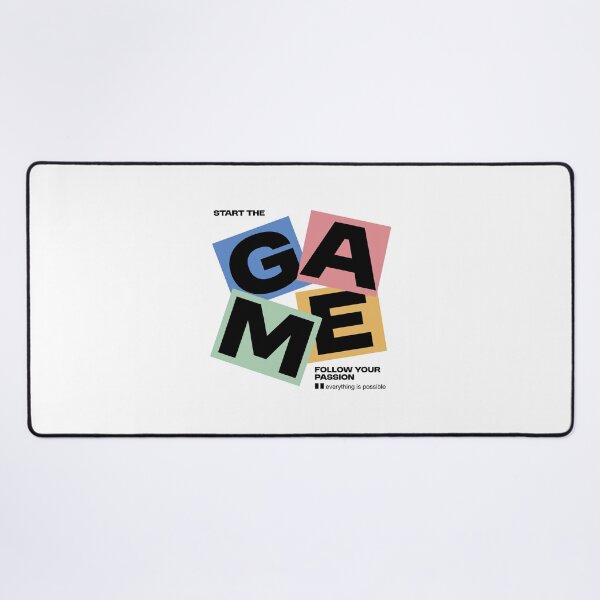 Item preview, Start The Game — Modern Collage Block Typography designed and sold by FitNow.