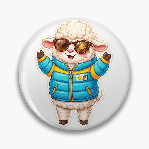 Item preview, Sunny Lamb in a Blue Puffer Jacket designed and sold by Frhankypipi123.