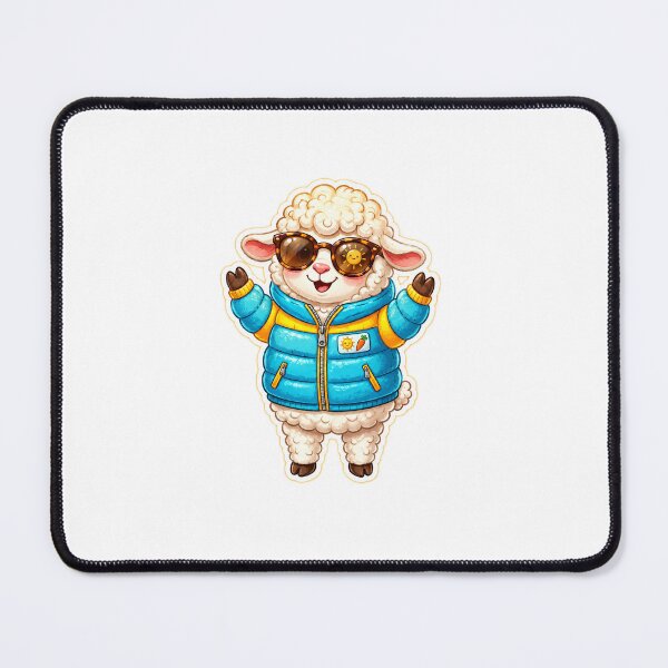 Item preview, Sunny Lamb in a Blue Puffer Jacket designed and sold by Frhankypipi123.