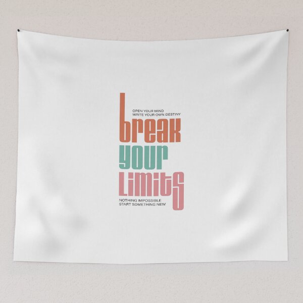 Item preview, Break Your Limits — Stretched Vertical Minimalist Typography designed and sold by FitNow.