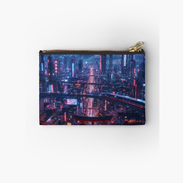 Item preview, Cyberpunk Mt. Fuji Neo Tokyo Nightscape Art designed and sold by vekotpu.