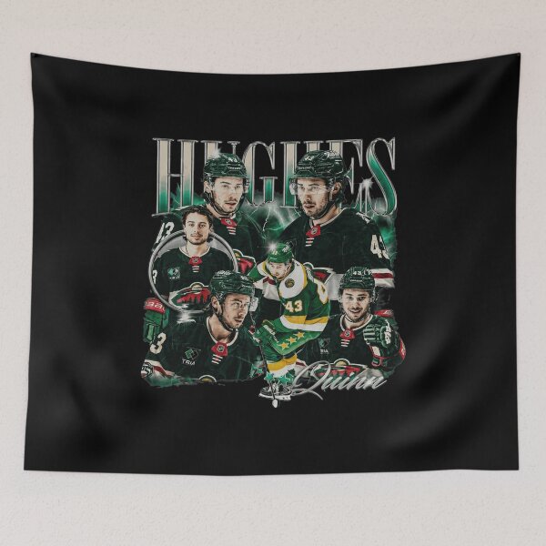Item preview, Quinn Hughes Vintage Hockey Collage Retro Graphic designed and sold by KarenHolm89966.