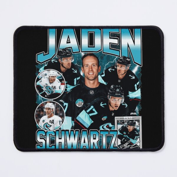 Artikelvorschau, Jaden Schwartz Seattle Hockey Vintage Collage Grafik entworfen und verkauft von JorgeMoye11722.