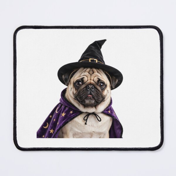 Item preview, The Mischievous Enchanting Little Pug Witch designed and sold by ProPetStudio.