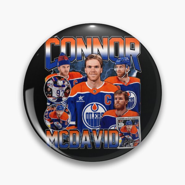 Artikelvorschau, Connor McDavid Edmonton Hockey Vintage Collage Grafik entworfen und verkauft von MaryMcgee25334.