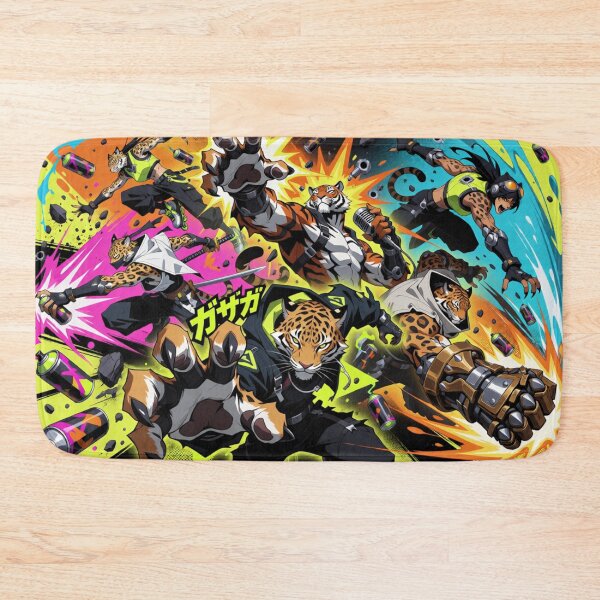 Item preview, Graffiti Cats in Neon Flight (V6) designed and sold by SabaMirzique.