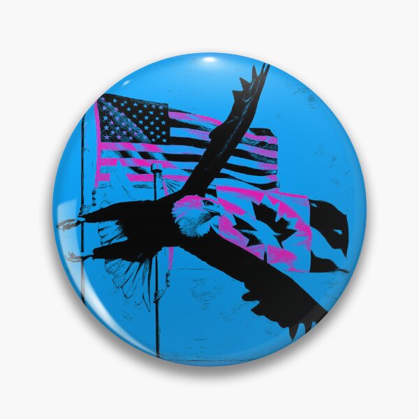 Item preview, Standing Together - Canada, USA Flags and Eagle designed and sold by NaturePrints.