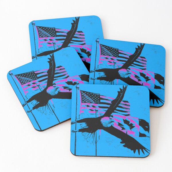 Item preview, Standing Together - Canada, USA Flags and Eagle designed and sold by NaturePrints.