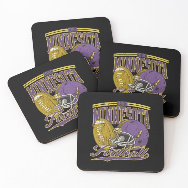 Item preview, Vintage Minnesota football design featuring a purple-and-gold helmet, 1960 lettering, checkered accents, and distressed texture. A classic throwback graphic for football fans and game-day apparel. designed and sold by SeanMcgui10131.