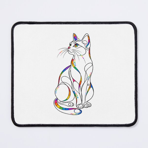 Item preview, Black Rainbow Cat T-Shirt | Minimalist Neon Cat Graphic Tee | Colorful Glow Kitty Design | Modern Cat Lover Gift | Rainbow Aesthetic Shirt designed and sold by cozydrops.