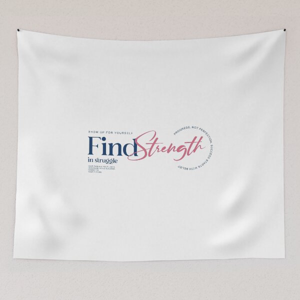 Item preview, Find Strength In Struggle — Editorial Serif and Script Typography designed and sold by FitNow.