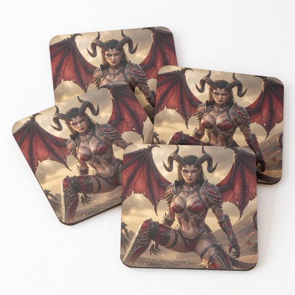 Item preview, Red Winged Demon Queen Desert Wasteland designed and sold by GalleryBrisArt.
