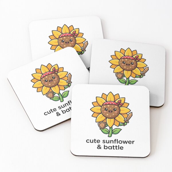 Item preview, Cute Sunflower Warrior Sticker | Kawaii Flower Battle Character | Funny Sunflower Gift designed and sold by morning sun.