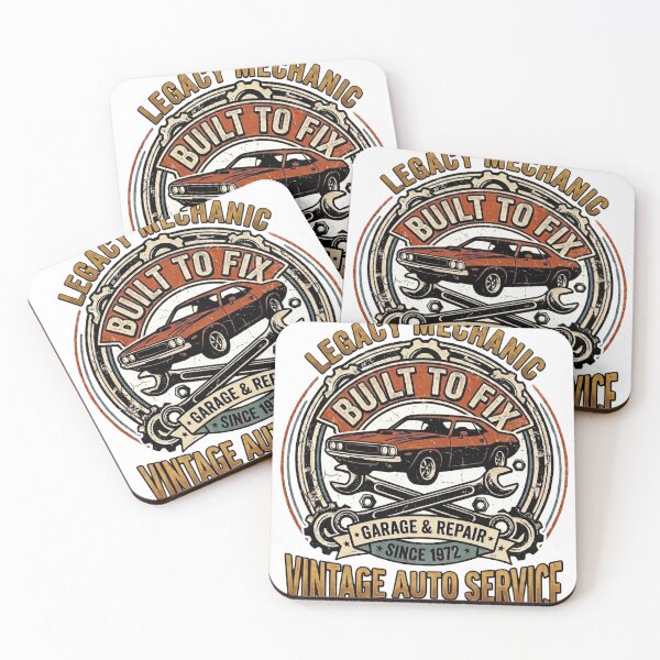 Item preview, Built to Fix – Vintage Mechanic Garage T-Shirt designed and sold by abdlhakim taoufik.