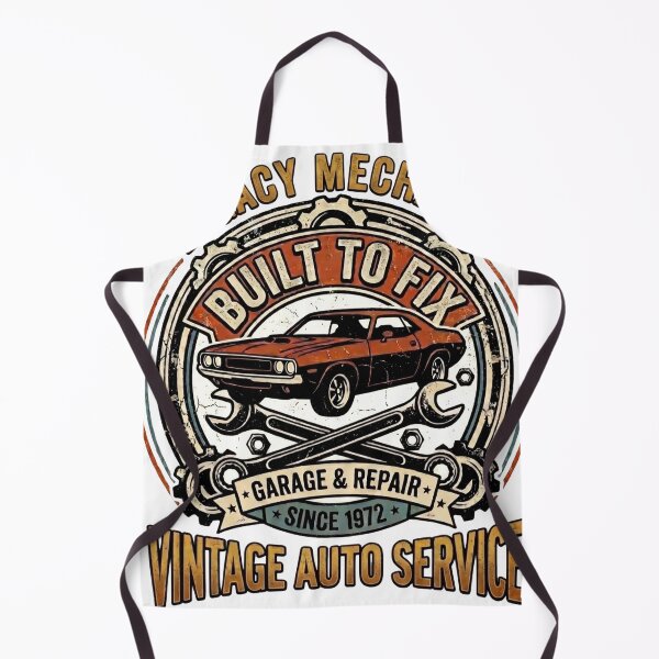 Item preview, Built to Fix – Vintage Mechanic Garage T-Shirt designed and sold by abdlhakim taoufik.