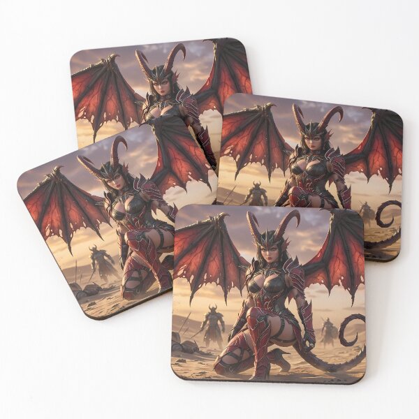Item preview, Red Winged Demon Queen Desert Wasteland designed and sold by GalleryBrisArt.