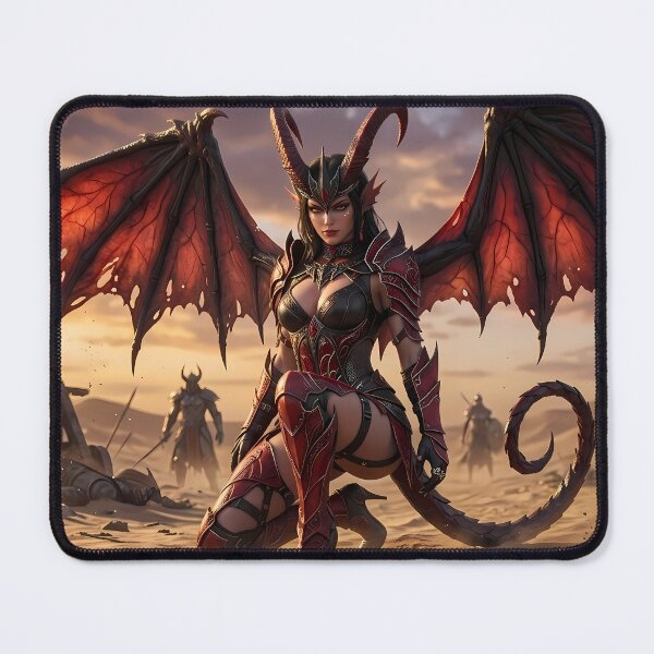Item preview, Red Winged Demon Queen Desert Wasteland designed and sold by GalleryBrisArt.