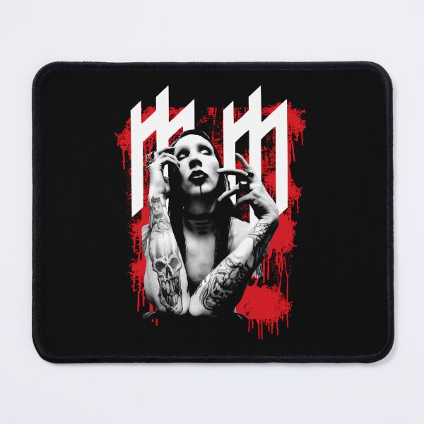 Item preview, Shock Rocker Portrait with Tattoos and Red Splatter designed and sold by SlavicaB.