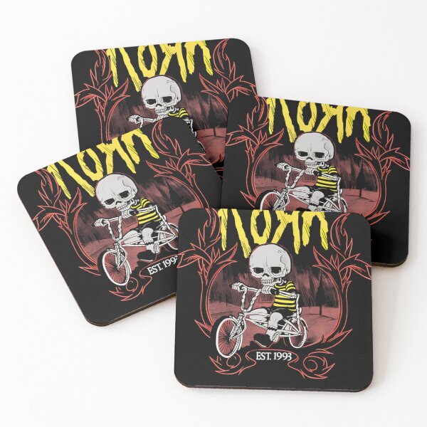 Item preview, Korn Nu Metal Band Skeleton Bike Ride Vintage Rock designed and sold by ChonkyWave.