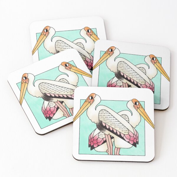 Item preview, Painted Stork Pair Tropical designed and sold by WildWingsh.