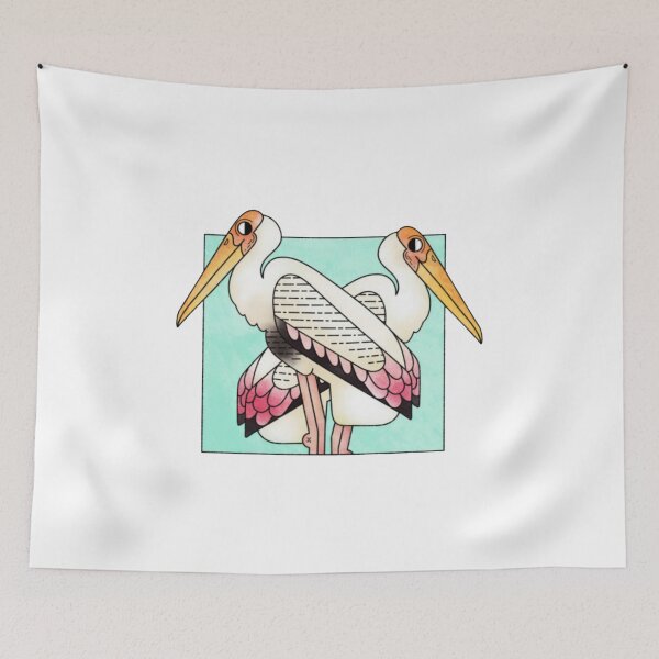 Item preview, Painted Stork Pair Tropical designed and sold by WildWingsh.