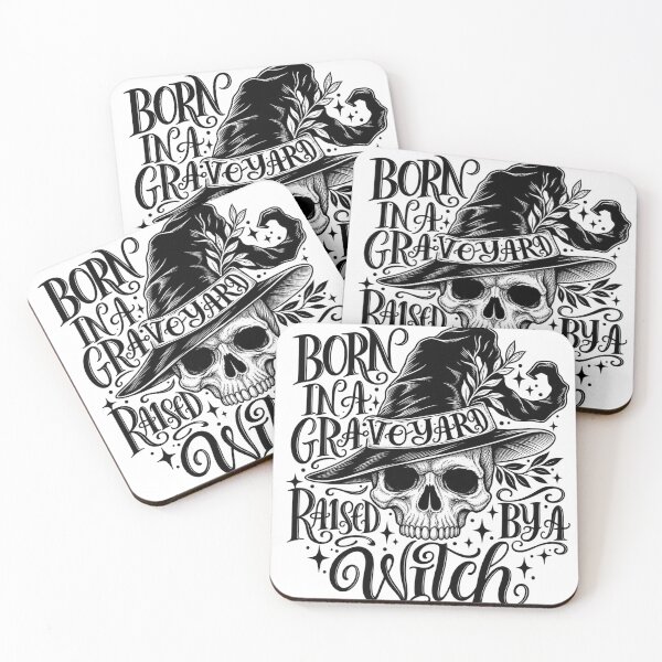 Item preview, Born in a Graveyard Raised by a Witch Skull Gothic Halloween designed and sold by kadynmelinda98.