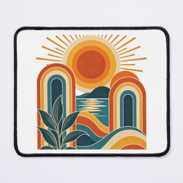 Item preview, Retro Abstract Sunset Landscape designed and sold by RetroPop23.
